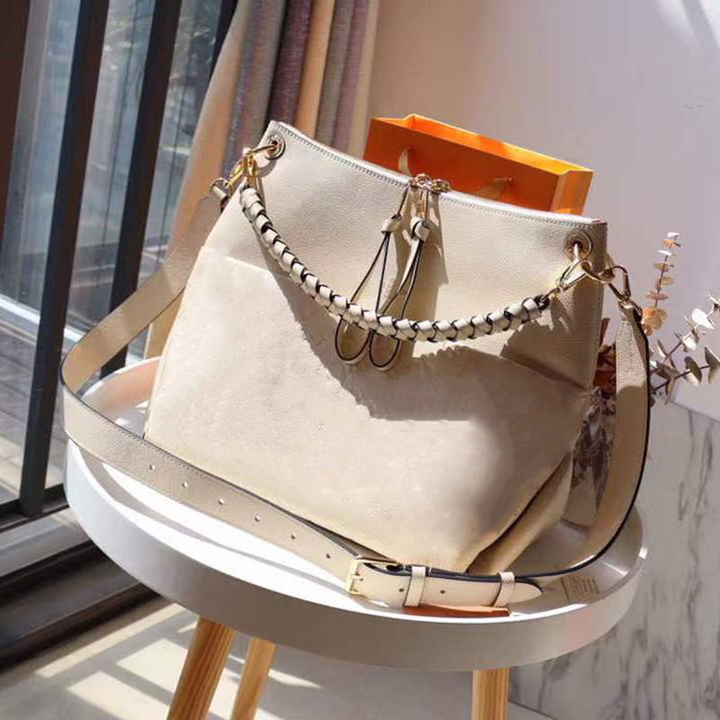 

2023 Luxury Designer Messenger Bag For Women Crossbody Shopping Bag Leather Plain Color Matching Casual Wide Strap Shoulder Bags, Khaki