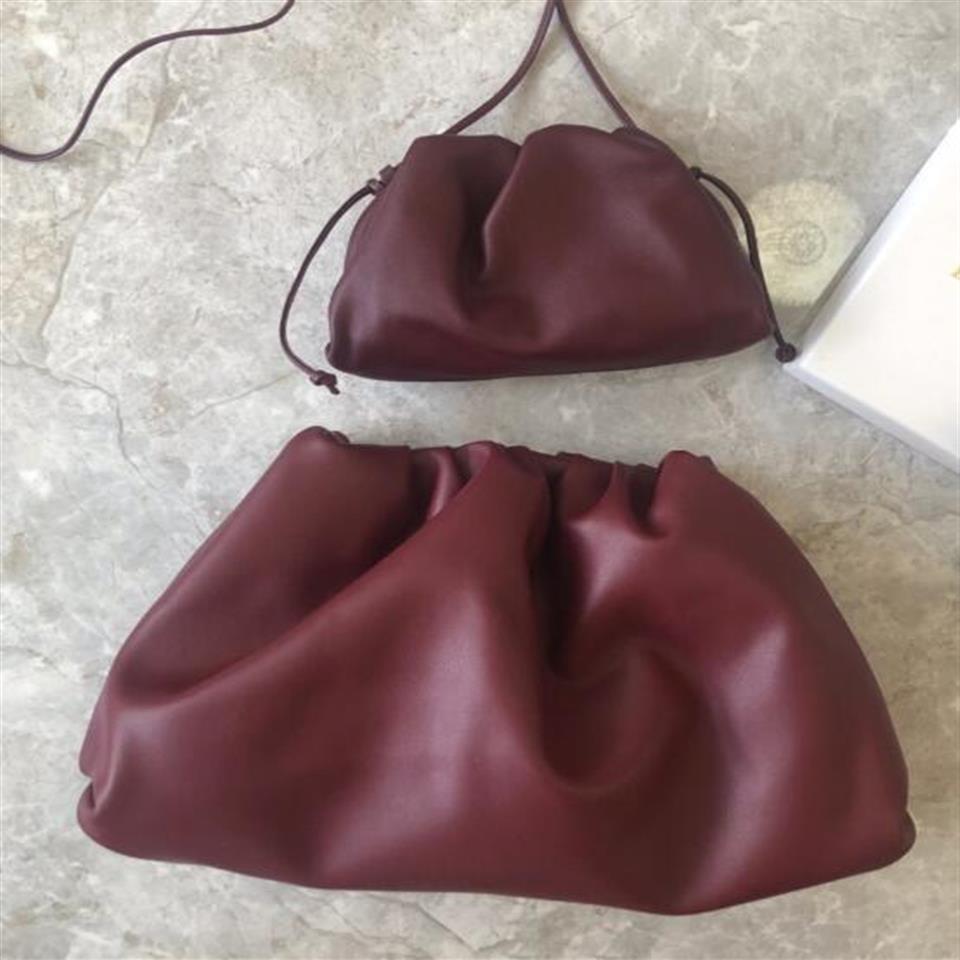 

Newset Women Handbags Cloud Shape Magnet Ladies Evening Bags Clutch Women Pouch Genuine Leather Handmade Girls Handbag Crossbody T328F, Black-22cm