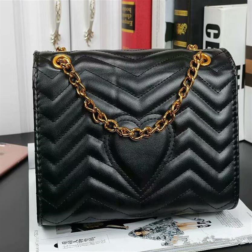

21cm Classical top quality Marmont Mini women's Thread shoulder bags fashion lady chains evening party bag handbags 547260 44259m, Red