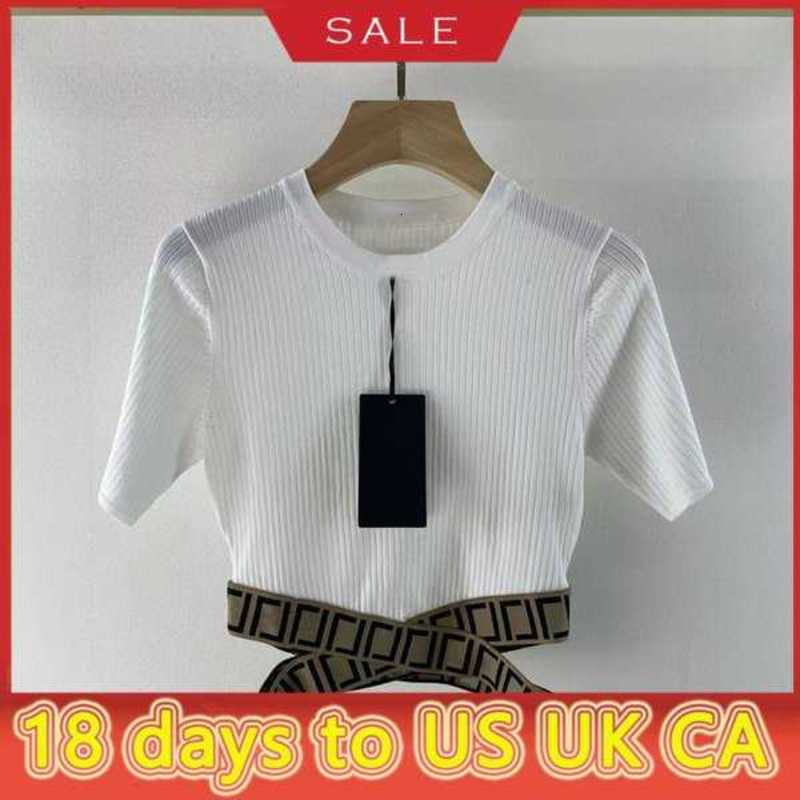 

Designer 22new women's F letter stitching short-sleeved Tee spring and summer breathable round neck fashion thin top T-ShirtM09L, White