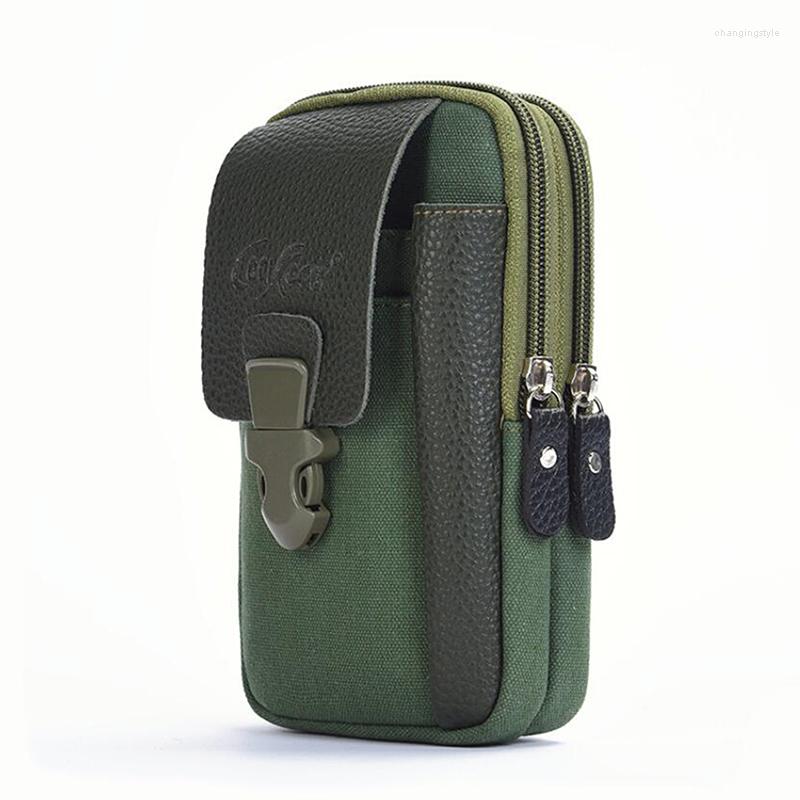 

Waist Bags Male Casual Zipper Men Small Solid Color Card Holder 4 Inch Phone Packs Belt Fanny Purse, Blue