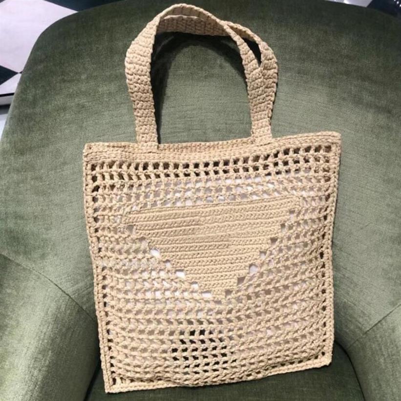 

Fiber Tote Shopping Bag Handbag Straw Bags Summer Knitting Small Wallet Porous In Appearance Soft Light288F