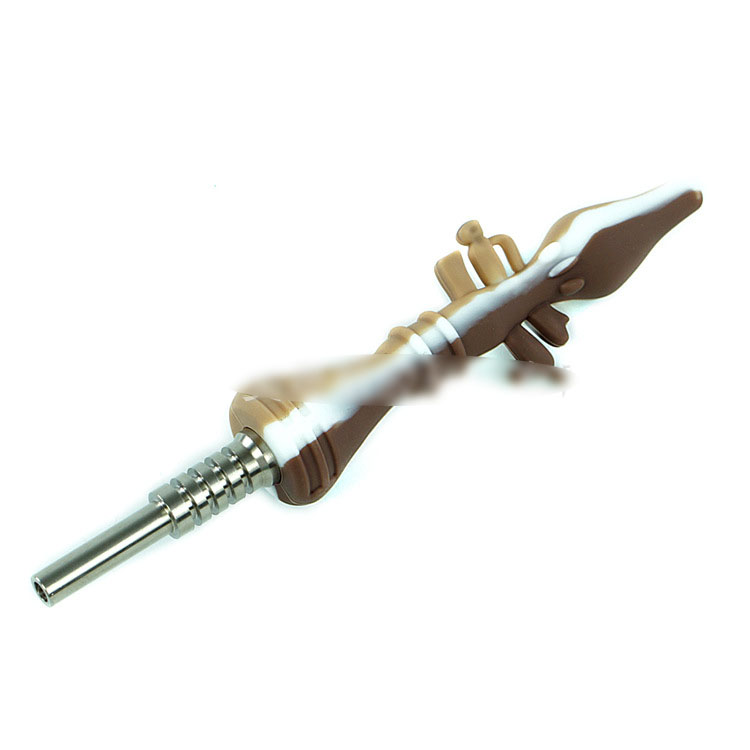 

Smoking Pipes Silicone NC Nector collector kit dab straw with Titanium Tip and Clip for Wax Dabber glass pipe smoke accessories