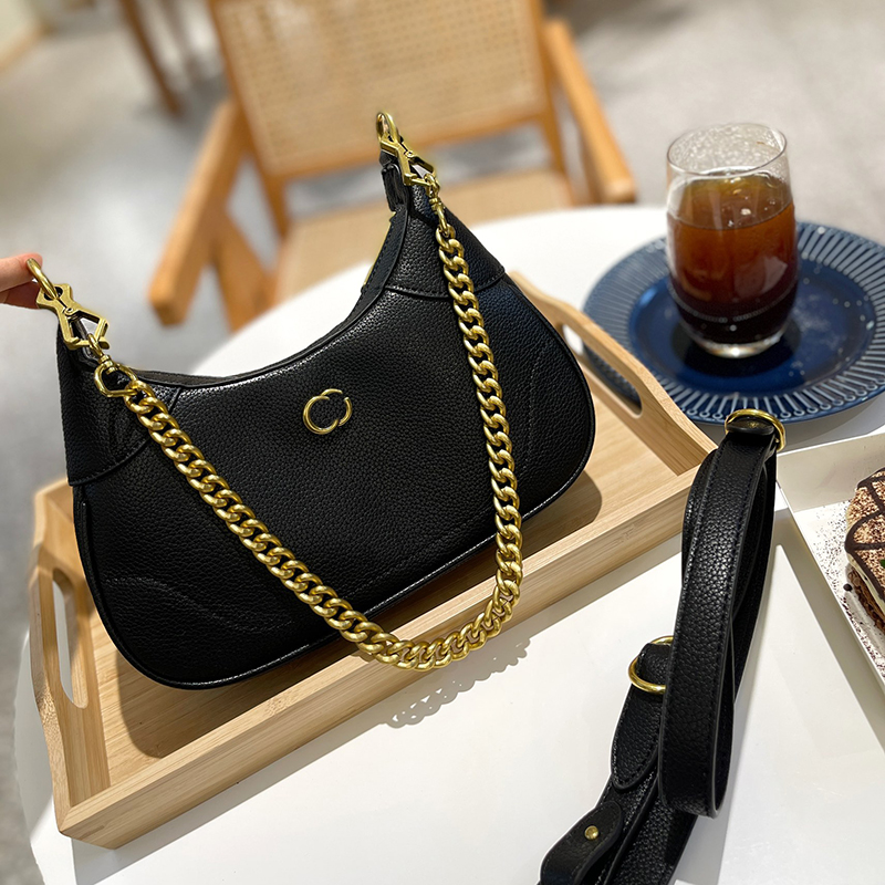 

Canvas Hobo For Women Shoulder Bag Chest Pack Lady Tote Chains Handbags Purse Messenger Bag Nylon Handbag, Black