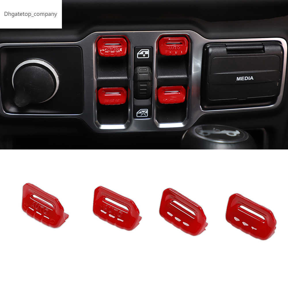 

Window Lift Switch Button Decoration Cover Trim for Jeep Wrangler JL Gladiator JT 2018 2019 2020 2021 2022 Car Accessory ABS