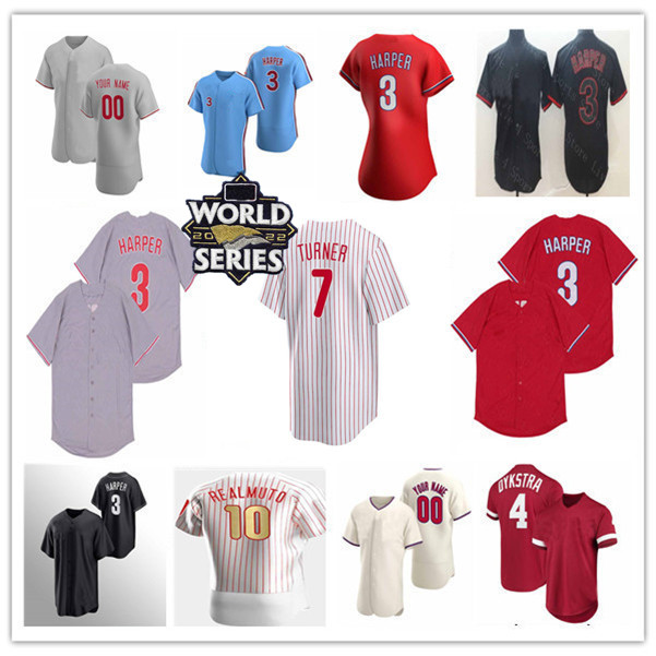 

Trea Turner Jersey Rhys Hoskins Bryce 3 Harper Brandon Marsh Matt Vierling Edmundo Sosa Zack Wheeler Jose Alvarado JT Realmuto Mike Schmidt Phillies Women Kids 4XL, Men coolbase grey