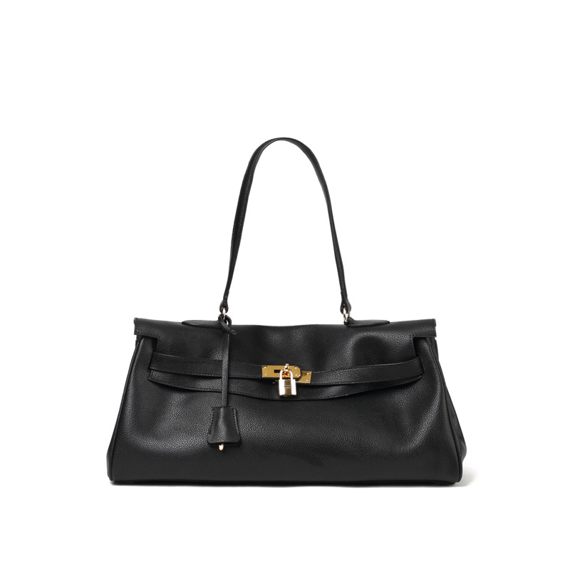 

The same type of single shoulder bag diagonal luxury handbags retro leather armpit women's luxurys Totes designers bag, Black