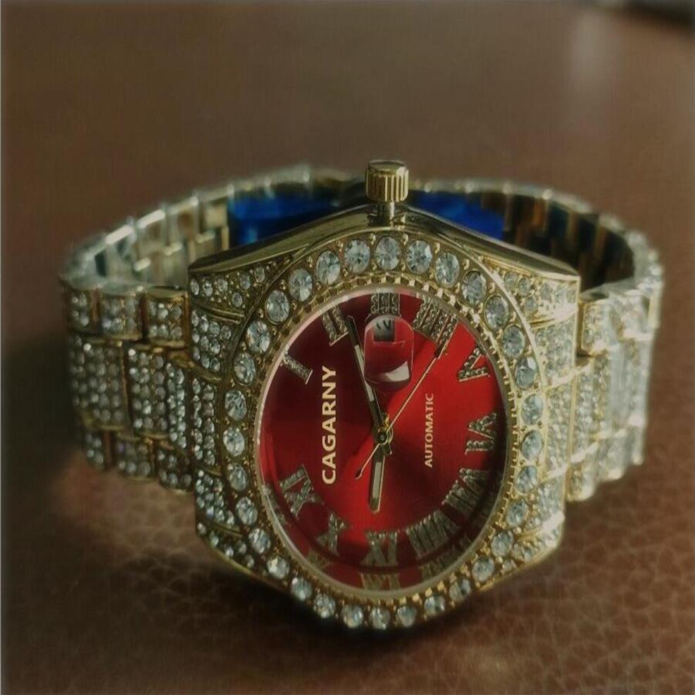 

Top Fashion Mens Watches Diamond Wathes Iced Out Designer Quartz Movement Men and Lady watches full Stainless Steel Clock 40mm dia254g, As pic