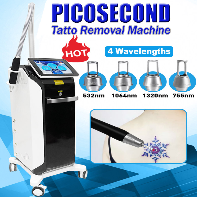 

Professional Picosecond Nd Yag Laser Machine Tattoo Scars Eyeline Freckle Birthmark Removal Pigmentation Treatment Q Switched Salon Use Pico Second Equipment
