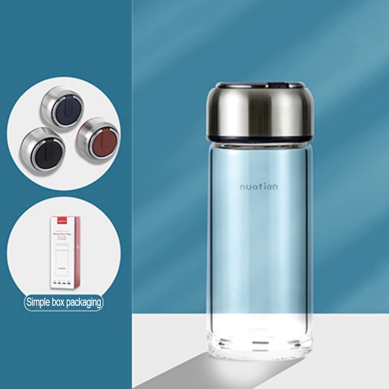 

Fashion casual transparent glass water bottle portable water cup