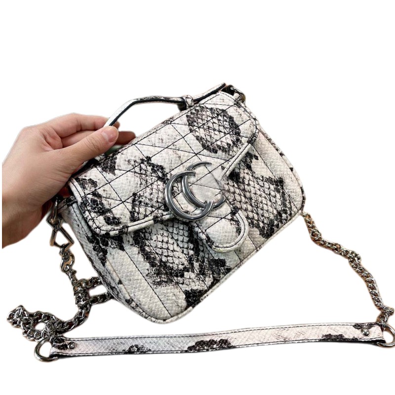 

Fashion luxury genuine leather women luxurys designers bags lady Handbags messenger crossbody chain shoulder bag Totes Wallet Classic serpentine atmosphere, Black1