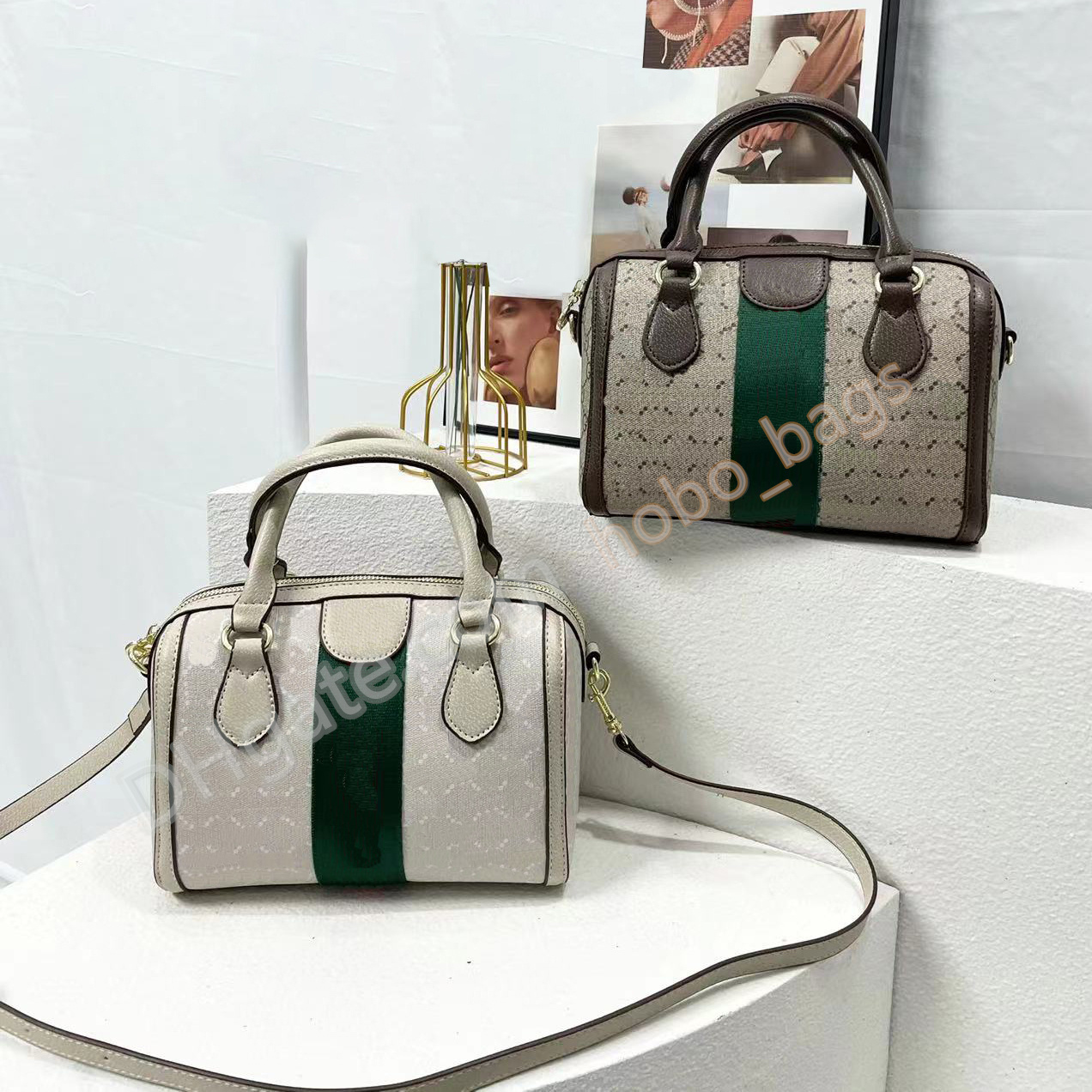 

Ophidia Speedy Boston Bag designer bags tote bag fashion handbag women luxury shoulder cross body handbags with dustbag no box, White