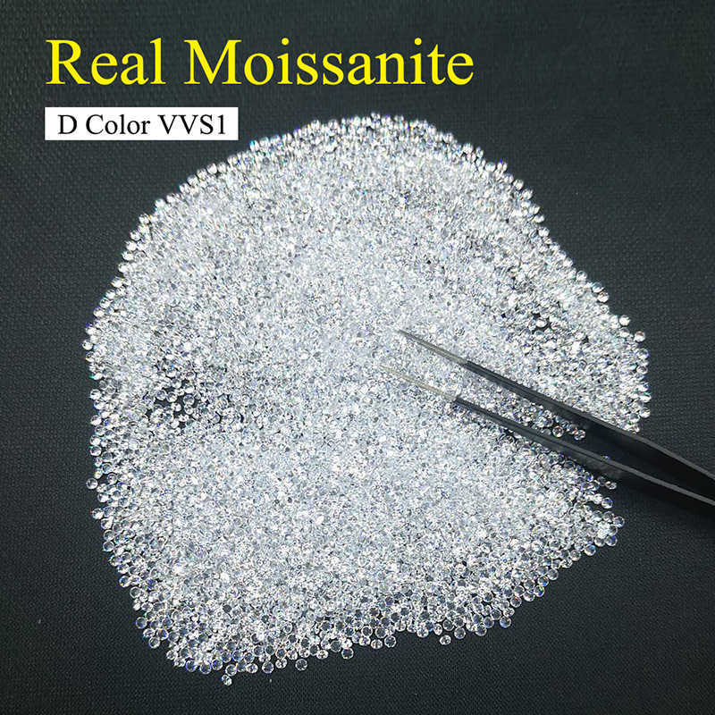

Wholesale Loose Moissanites Size 0.8mm To 3.0mm D Color Round VVS1 EXCELLENT Cut Lab Grown Stone Test Positive 1.0CT