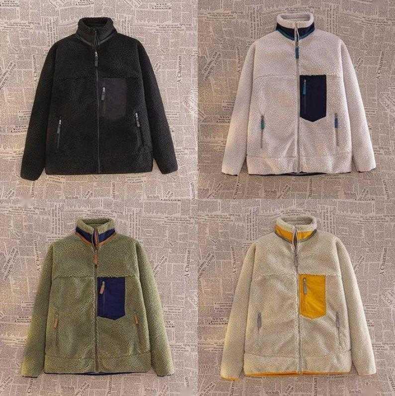 Winter Fashion Designer Jackets Mens Fleece Jacket Thick Warm Down Classic Retro Autumn Patagonias Couple Models Lamb Cashmere Coat Men dy