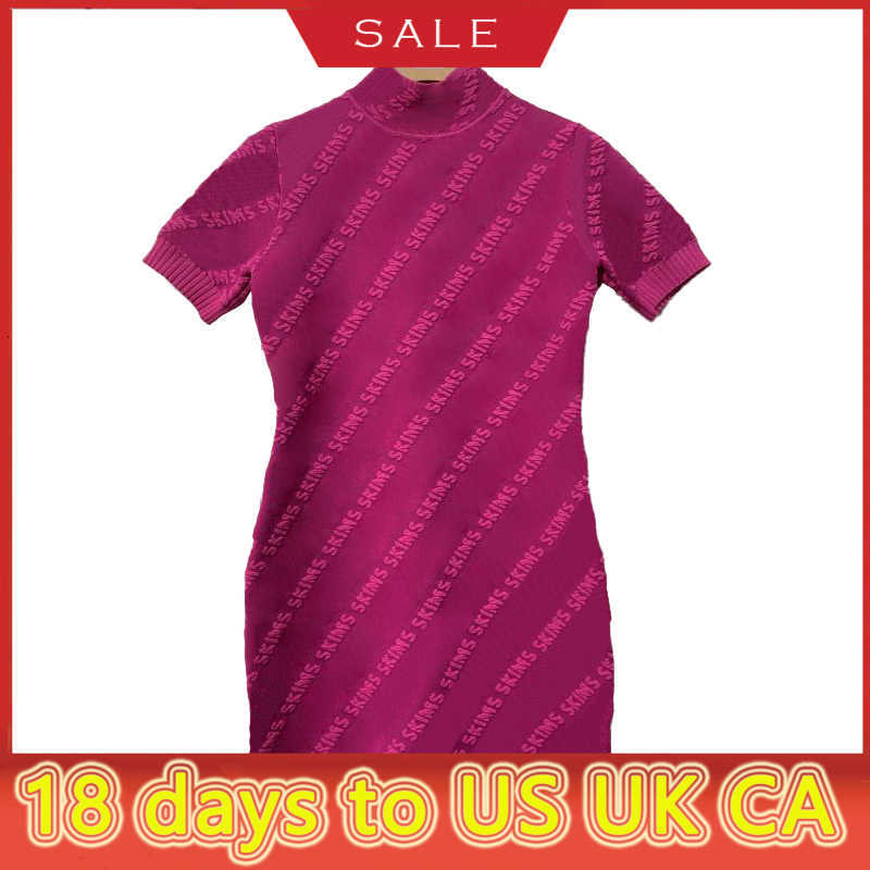 

Womens Trendy Dresses New Year Short Sleeve Skims Letter Pattern Pure Color Casual Dress Lady Skirts2Q1V, Pink