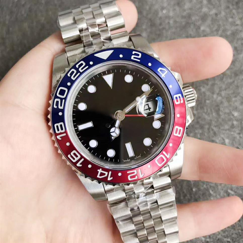 

Mens Watch Top Basel Red Blue Pepsi Automatic Mechanical Watch 316L Stainless Steel Watch Luminous Business Sports Waterproof 30m260v, As shown