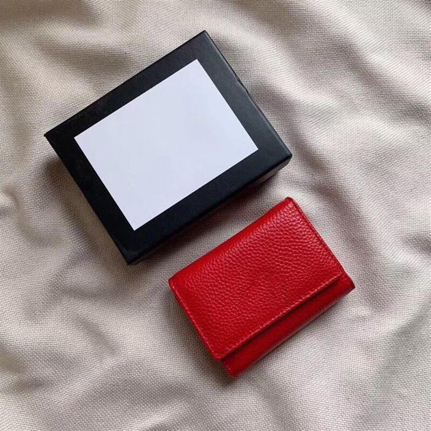 

Designer-Brand Designer Autumn And Winter New Style Women Wallet Famous Wallet High Quality Multiple Short Small With Box258P, Red