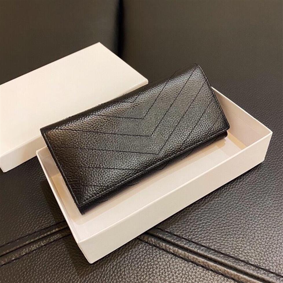 

2021 Luxury Designers Classic Wallets Handbag Credit Card Holder Fashion Man and Women Long Purses with Box254q, With box