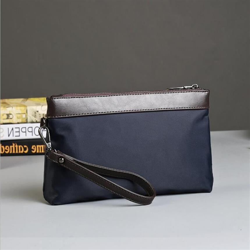 

Factory whole men bag it is waterproof nylon mens handbag contracted color matching multi-function receive bags trend phone wa2564, Blue(boutiquebox)