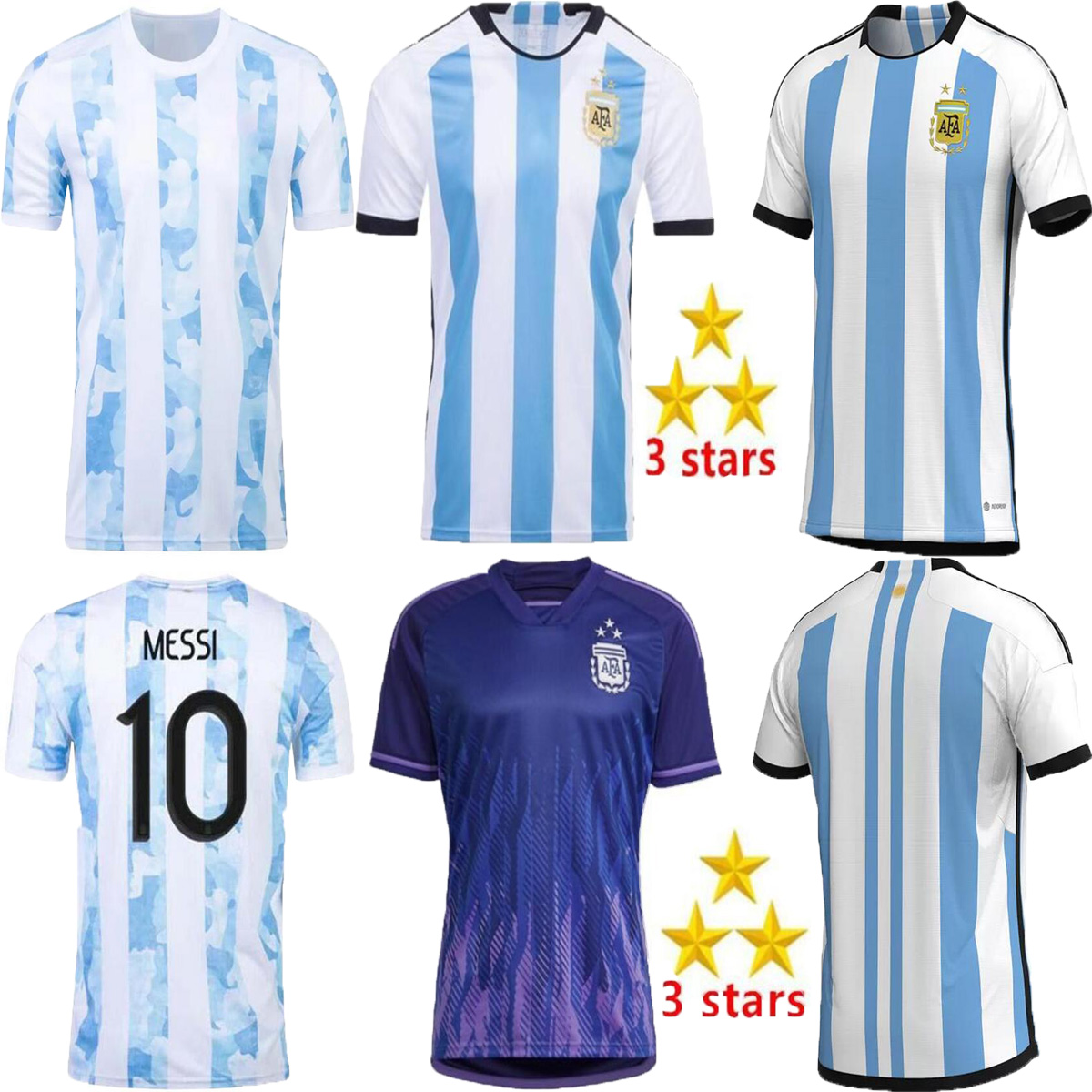

S-4XL 2022 Argentina soccer Jerseys 3 Stars MESSIS DYBALA DE PAUL DI MARIA 22 23 National Team MARADONA football shirt 22 23 Men Women Kids kit uniforms