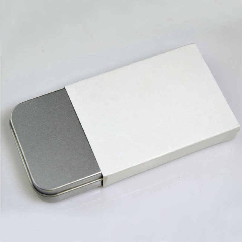 

Empty Packaging boxes Silver Metal Tin Box For Oil Lighter Gift Set Case Tinplate container 8x6x2cm