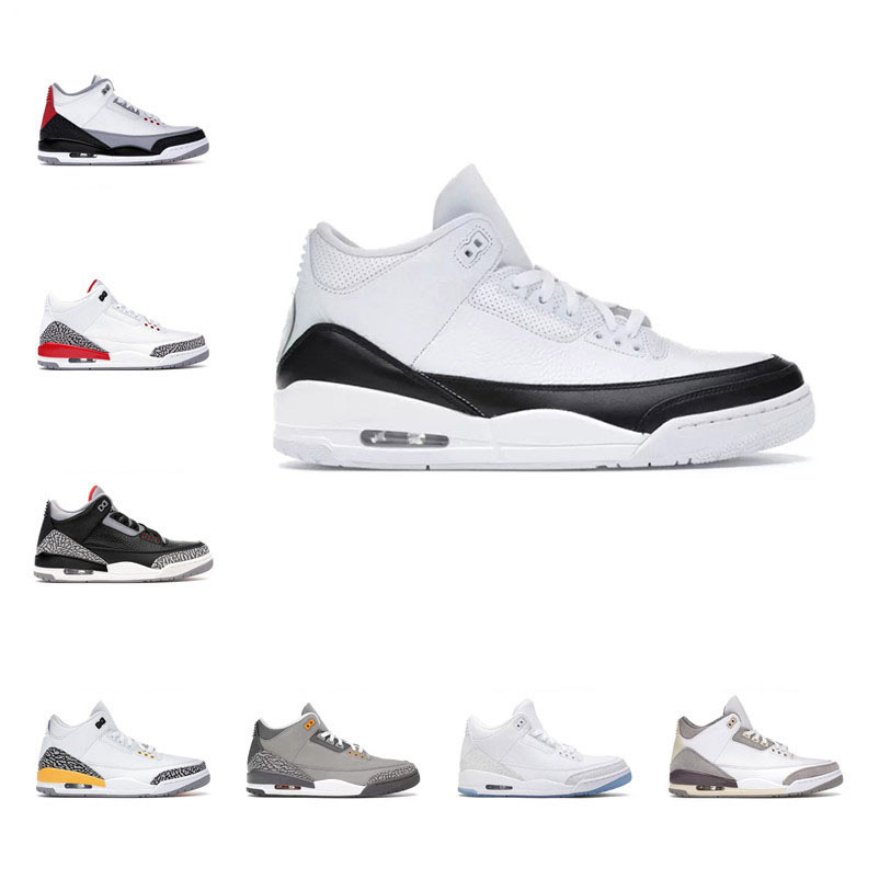 Air Basketball Chaussures pour homme Femme Hommes Femmes Authentique Jumpman 3 3s Hommes Véritable Cuir Résistant Semelles Casual Rétro Iris Fonc