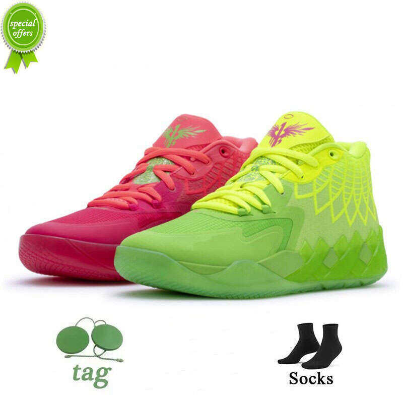 

MB.01 Rick And Morty Basketball Shoes for sale LaMelos Ball Men Women Iridescent Dreams Buzz City Rock Ridge Red Galaxy Not From Here Kids