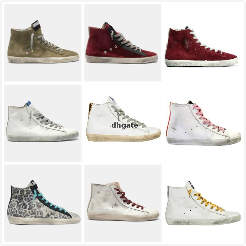

luxury Francy High top Sneakers Italy Brand Shoe Classic White Do-old Dirty Designer Man Women Casual Shoes Go Sneaker Goldens Gooses bRQ, Star7 golden star
