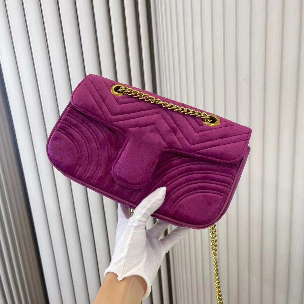 

Top Quality Famous brand women designer Shoulder bag leather chain GG bag Cross body Pure color womens handbag crossbody bag purse, Customize