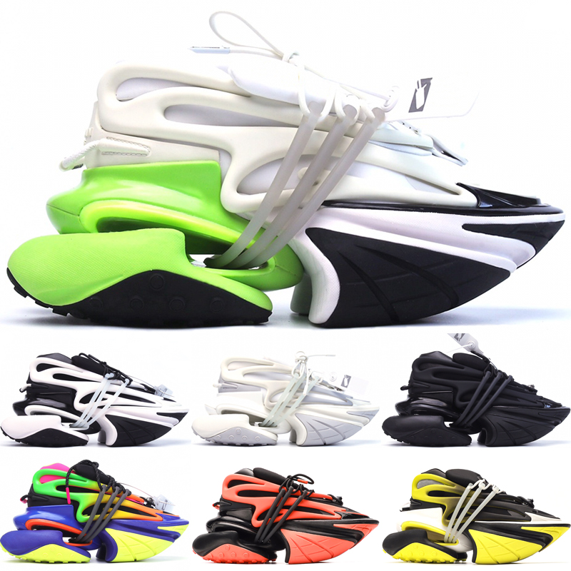 

Top Qualitys Unicorn Low-Top Running Shoes For Mens Womens France Trainers Leather Designer Black Multicolor Rocket Outdoor Casual Sneakers Size 35-46, #02 black white