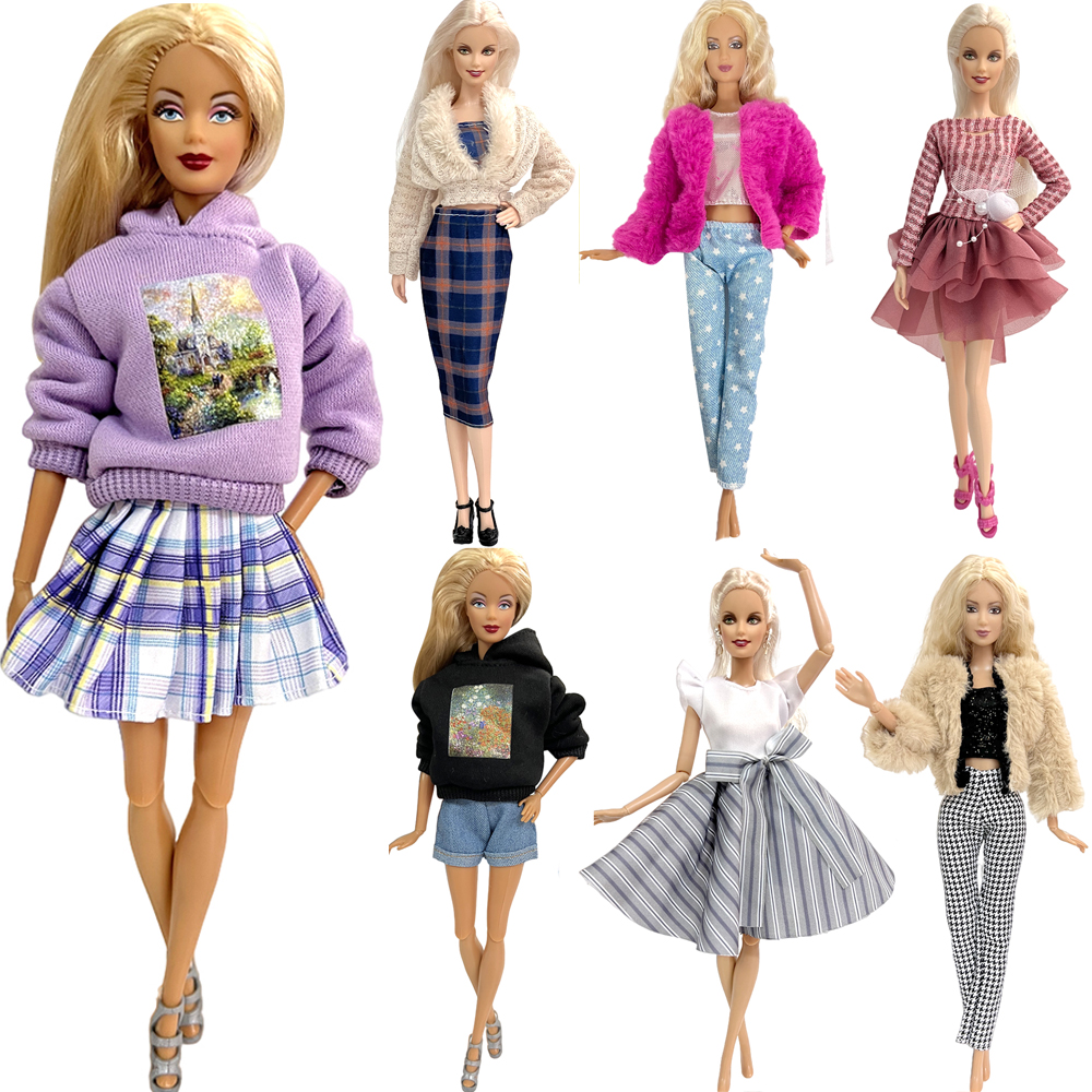 Decompression Toy NEW 1x Fashion Skirt For 1/6 Doll Casual Outfits Vest Shirt Pants Dress Dollhouse Accessories Clothes for Barbie Doll JJ-image-830337310