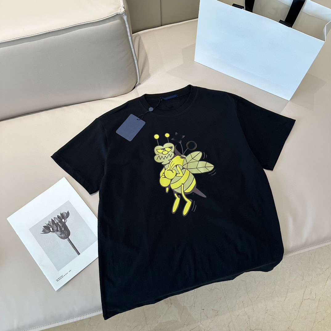 

22SS Designer Letter Printed T Shirts Tee Sweatshirt Fashion High Street Short Sleeves Summer Casual T-Shirt Breathable Men Women Crew Neck Tees Dresses for Wome 3-353, Black