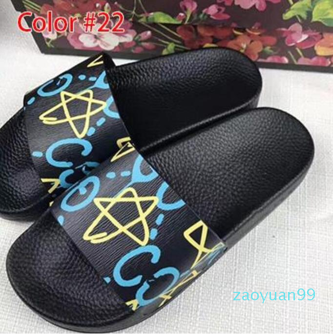 

Slippers Top Quality Luxury Designer Slippers Shoes Men Women Rubber Slides Sandal Blooms Green Red White Web Fashion Mens Womens
