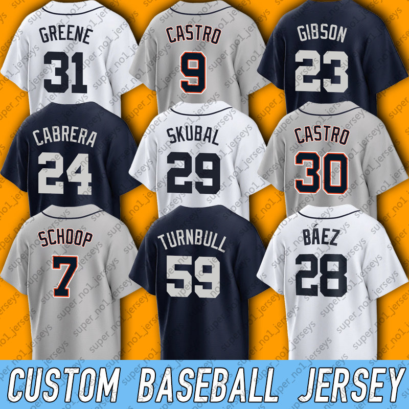 

Detroit 28 Javier Baez Baseball Jersey Tarik Skubal Jonathan Schoop Spencer Turnbull Harold Castro Jerseys Miguel Cabrera Riley Greene Castro Eduardo Rodriguez, Man custom jersey (lh)