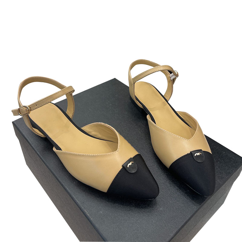 

23ss Womens Dress Shoes Pointed Toes Sandals Lambskin With Heel Height 2.5cm/7cm Classic Pumps And Slingbacks Ballet Shoe For Party Designer Luxury Casual Shoe, C heels height 2.5cm