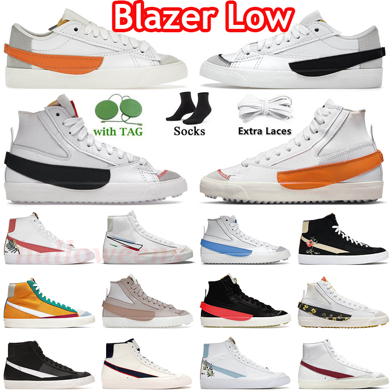 

blazer mid 77 shoe vintage low men women jumbo sunflower casual shoes Black White Cool Grey Pomegranate Indigo Glaze Powder sports trainers platform sneakers size 45, 24