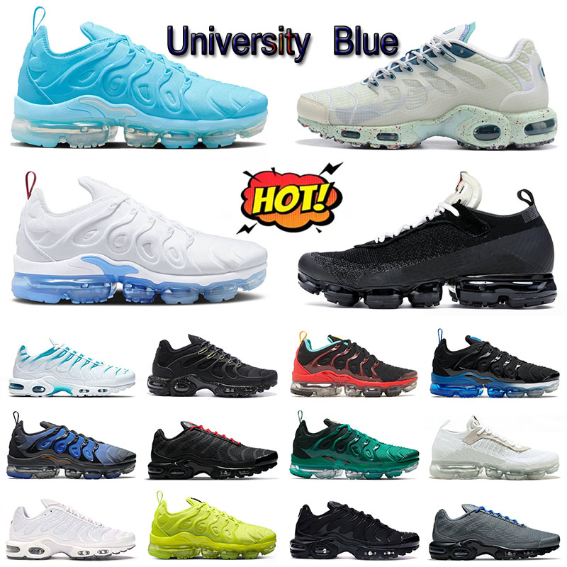 

2023 TN Plus Running Shoes Authentic Sports Blue Fury Unity Coquettish Purple White University Blue Reflective Black Triple White Trainers Sneakers Big Size 12 13, 40-46 triple black leather