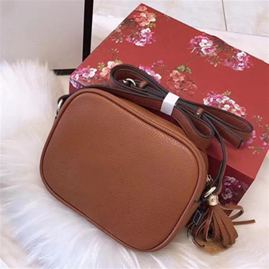 

Classic Women Soho Bag Disco Shoulder Bag High Quality Camera Crossobody Bags leather purse Tassel bag238M, Red