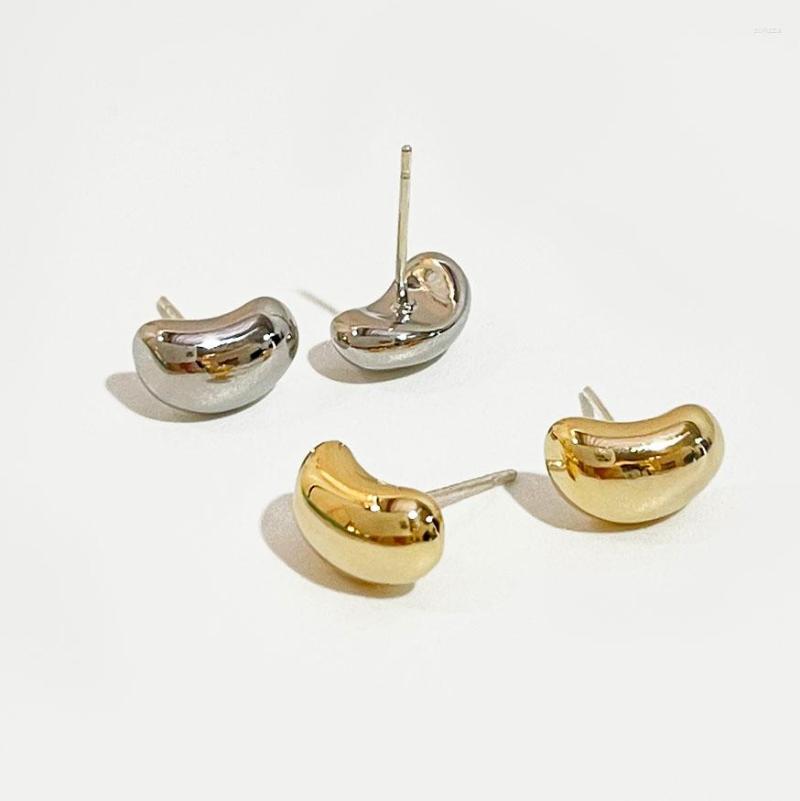 

Stud Earrings Peri'sBox 3 Color Small Bean Chunky Solid Geometric For Women Minimalist Dainty Jewelry