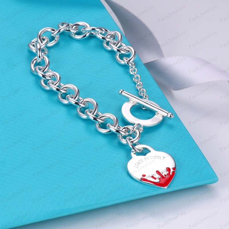 

hot Chain Bracelet Necklace Luxury Designer Classic Heart Set 925 Link Girls Valentine's Day Love Gift Jewelry Wholesale and Retail with Box