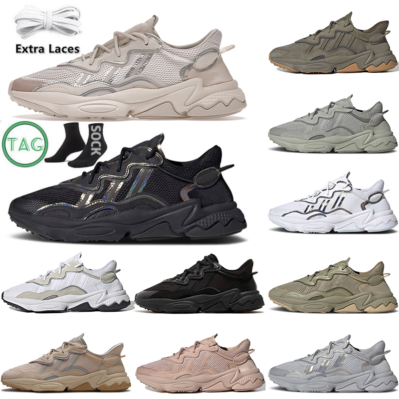 

Classic Trace Cargo Ozweego Mens Running Shoes Triple White Black Bliss Iridescent Cloud Multi Pale Nude Khaki Beige men women trainers sports sneakers Jogging, A11 black carbon