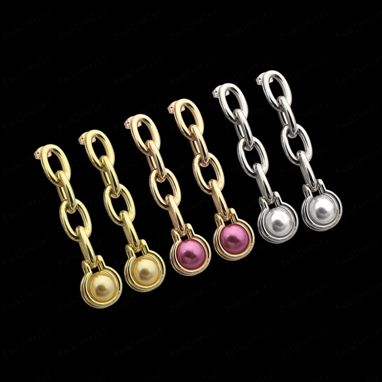 

Luxury bracelet designer silver couple chain shape original fashion classic earrings necklace set female jewelry gift with box