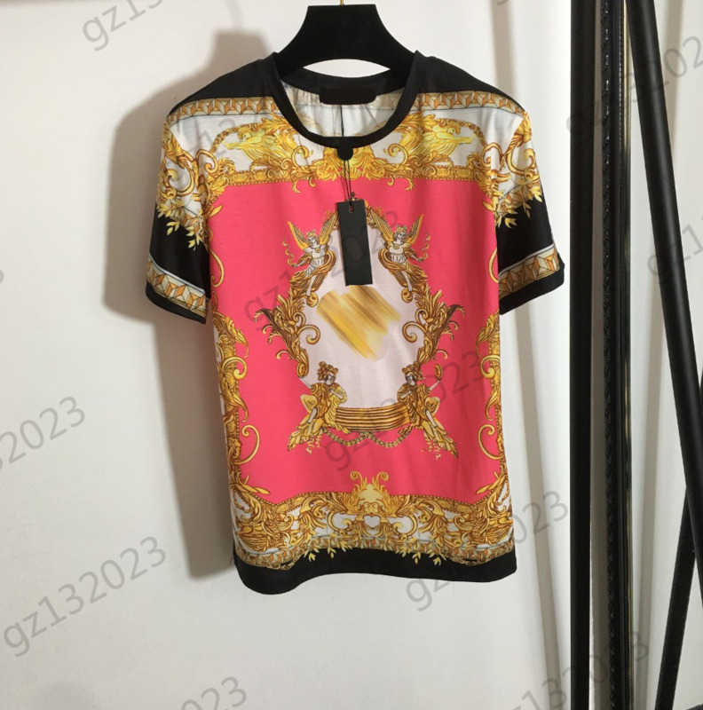 

Womens Clothes T-shirts Vintage Color Contrast Logo Printing Short Sleeve Tops Classic Crewneck Design Pullover Casual Tees Fashion Sports Style Women Apparel 1970, 21