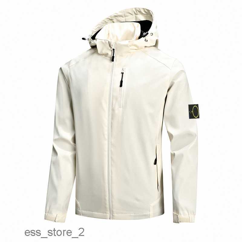 

Men's Jackets Brand Jacket Stone Small Standard Function Charge Coat Casual Light Hooded and Women's Island Size S-5xl Zzmk, Black