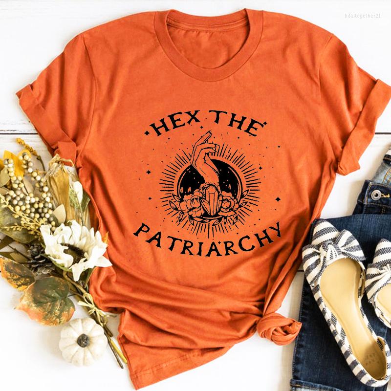 

Women' T Shirts Smash The Patriarchy Shirt Feminist Witch Halloween Tops Gothic Activism Witchy Aesthetic Women Clothes, Ws2441-d13
