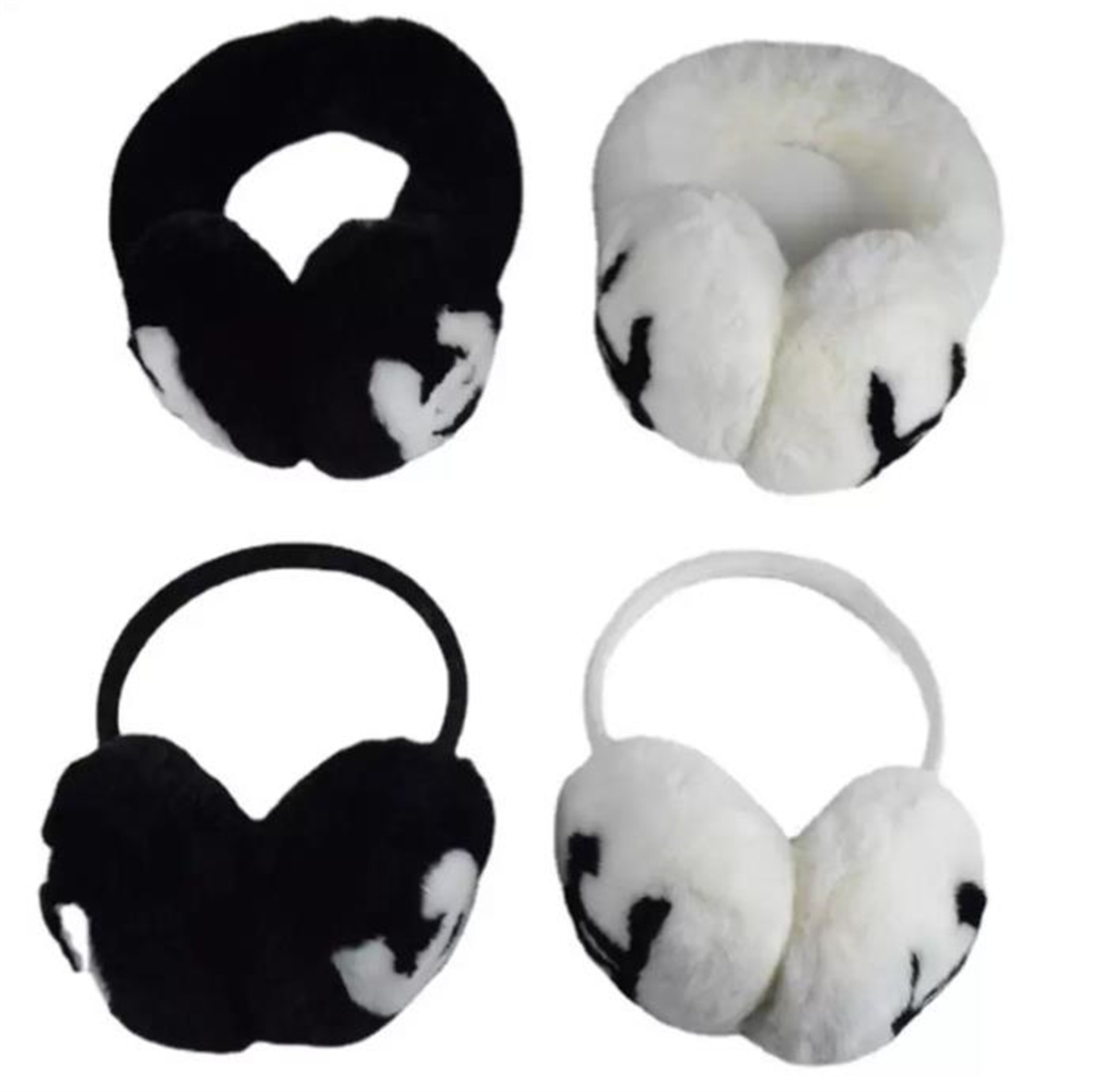 

Ear Muffs Classic winter earmuffs female rabbit fleece brand fashion designer warm plush