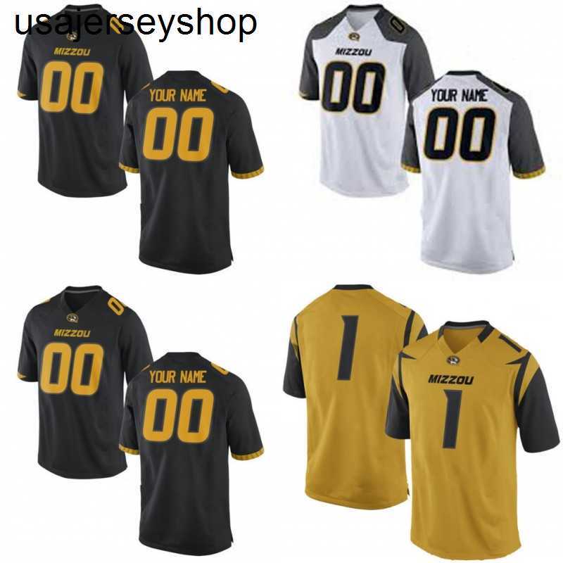 

Custom Mizzou Missouri Tigers College Football Any Name Number #3 Drew Lock 34 Larry Rountree III 5 Terry Beckner Jr.12 Johnson Jerseys, Men