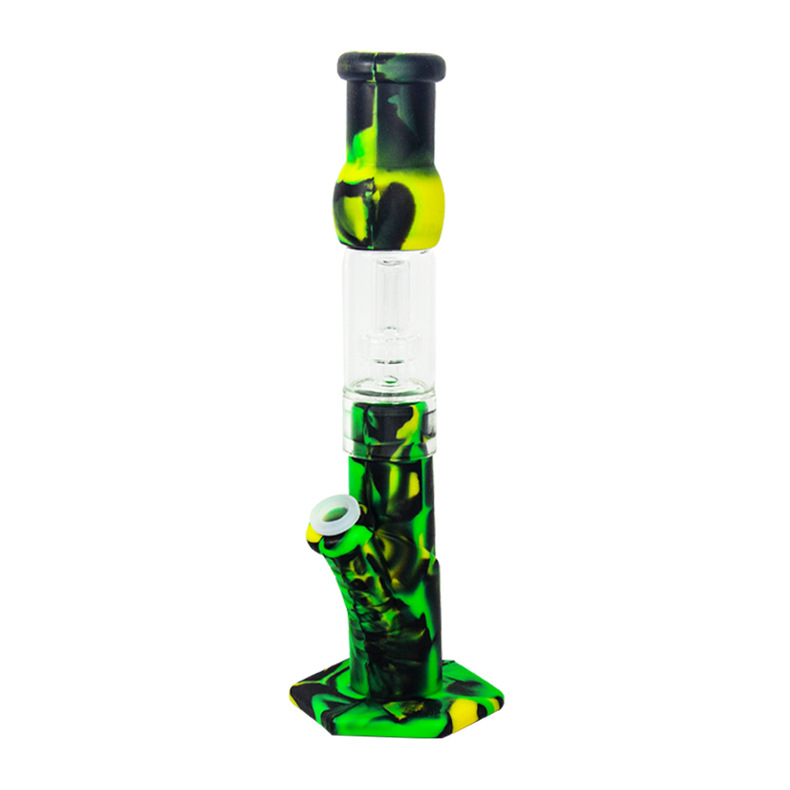 

Hookahs Silicone Bong 12.4" glass percolator pipes silico ne bongs water pipe
