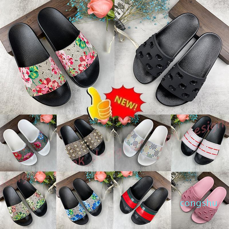 Summer Designer Slippers for Mens Women Letters Print Flat Slipper Fashion Google Popular Rubber Sandal Trendy Beach Shoes Multi Style