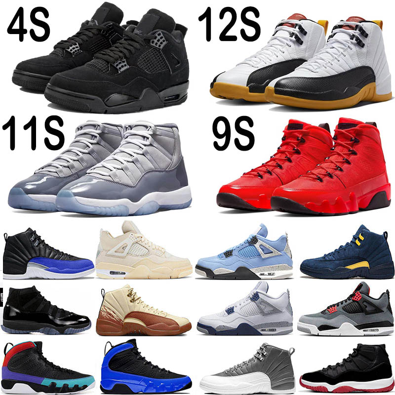 

11s Jumpman 4s Basketball Shoes 4 9 11 12 Midnight Navy Military Black Cats Seafoam Violet Ore Sneakers Cherry Cool Grey Bred 25th Mens Womens IV Dhgate Trainers, 16